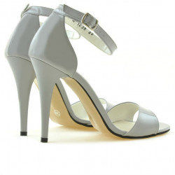 Sandalias de mujer 1238 charol gris claro