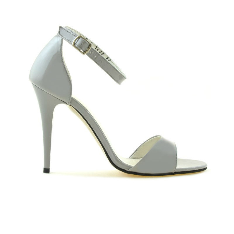 Sandalias de mujer 1238 charol gris claro