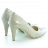 Zapatos elegantes de mujer 1231 charol beige