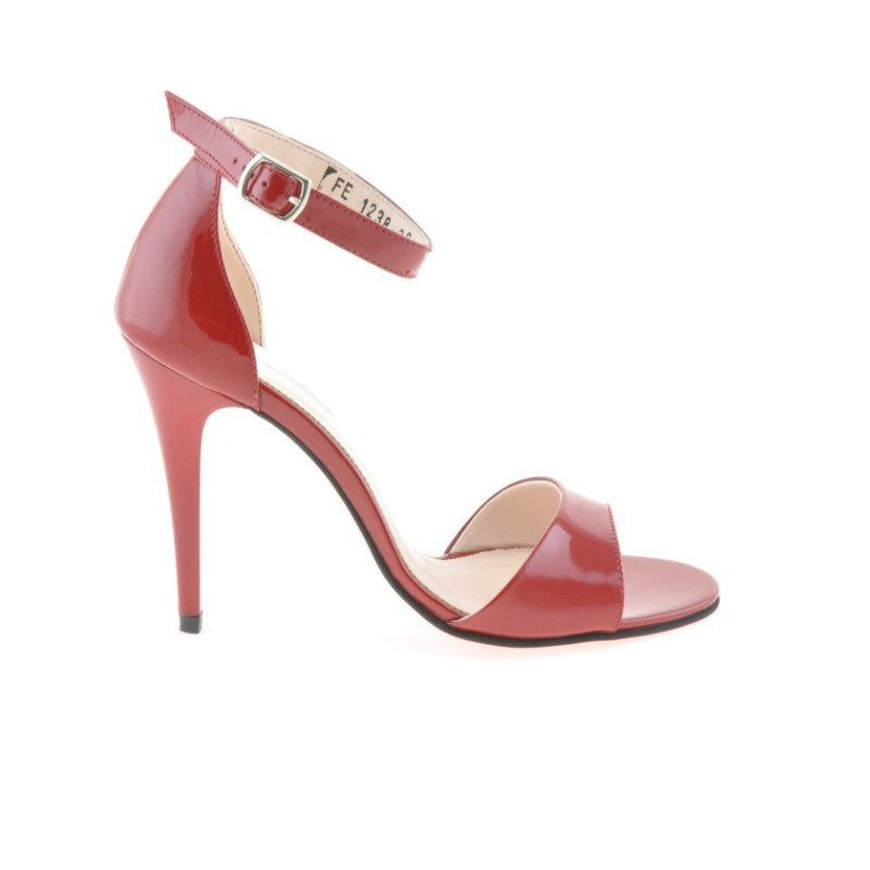 Sandalias de mujer 1238 charol rojo