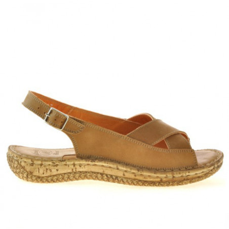 Sandalias de mujer 507 marrón encerado