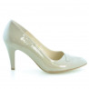 Zapatos elegantes de mujer 1231 charol beige