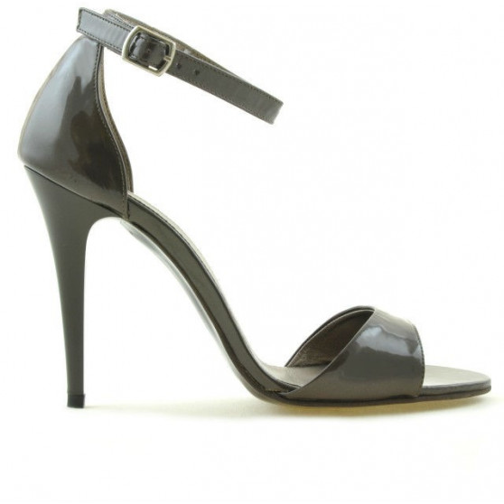 Sandalias de mujer 1238 charol marrón nácar