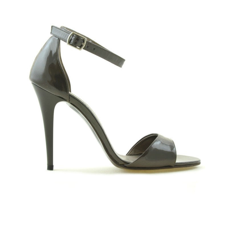 Sandalias de mujer 1238 charol marrón nácar