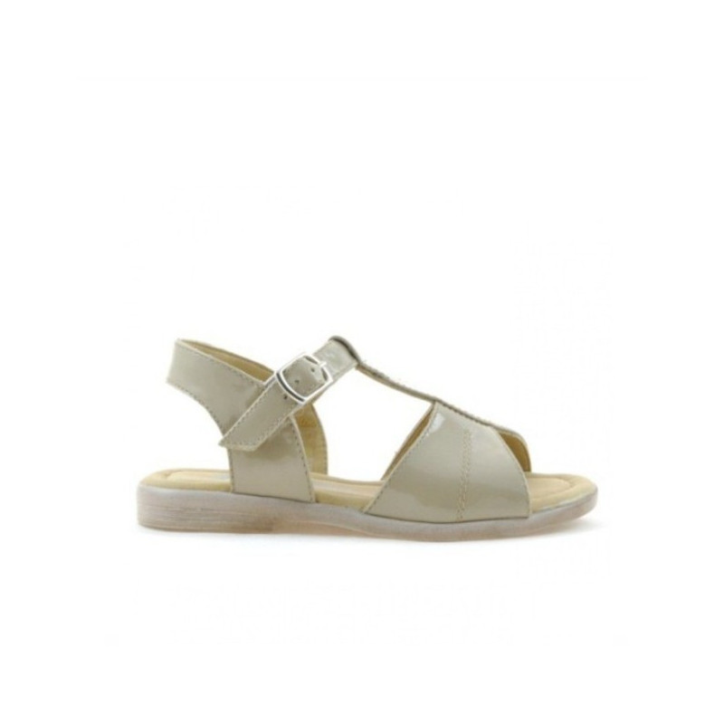 Sandalias para niños pequeños 40c charol beige