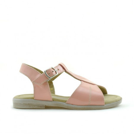 Sandalias para niños pequeños 40c charol rosa