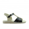 Sandalias para niños pequeños 40c charol beige+negro