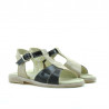 Sandalias para niños pequeños 40c charol beige+negro