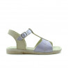 Sandalias niños pequeños 40c charol morado+beige
