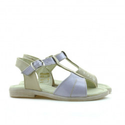 Sandalias niños pequeños 40c charol morado+beige