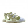 Sandalias niños pequeños 40c charol morado+beige