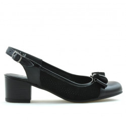 Sandalias de mujer 5013 charol negro combinado