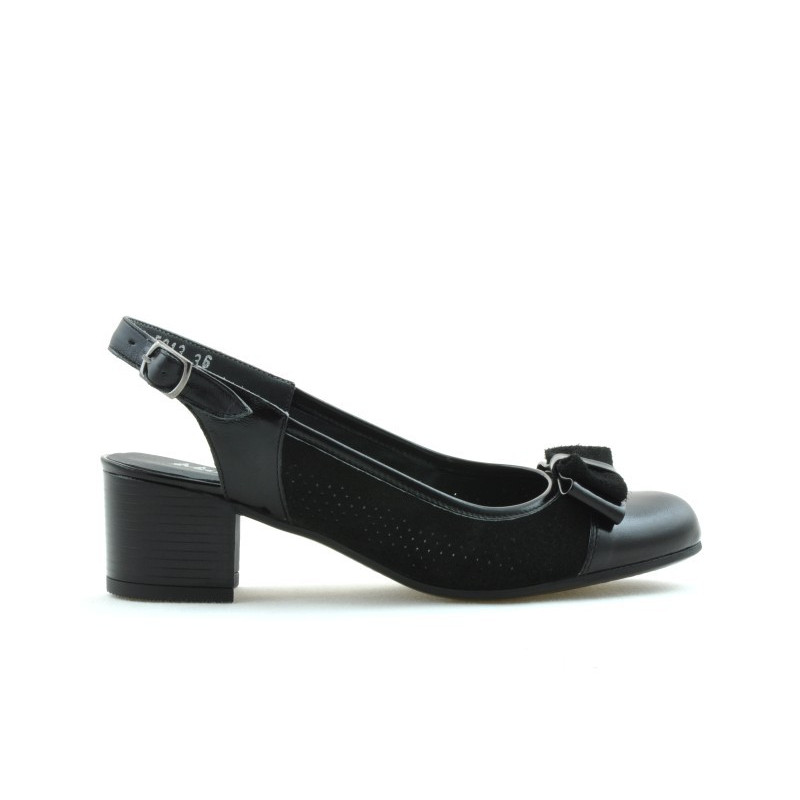 Sandalias de mujer 5013 charol negro combinado