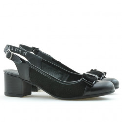 Sandalias de mujer 5013 charol negro combinado