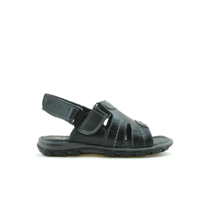 Sandalias niños pequeños 41c negro+gris