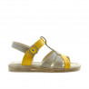 Sandalias para niños pequeños 18c charol capuchino+amarillo