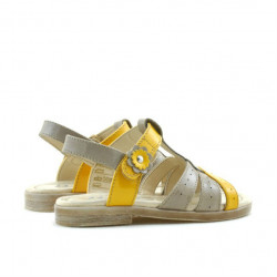 Sandalias para niños pequeños 18c charol capuchino+amarillo
