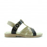 Sandalias para niños pequeños 18c charol beige+negro
