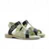 Sandalias para niños pequeños 18c charol beige+negro