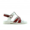 Sandalias niños pequeños 18c charol rojo+blanco
