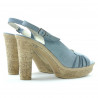 Sandalias de mujer 597 azul celeste de ante