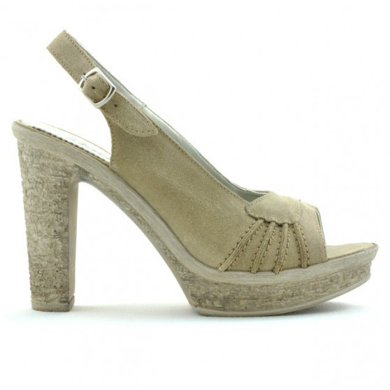 Sandalias de dama 597 arena velur