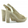 Sandalias de dama 597 arena velur