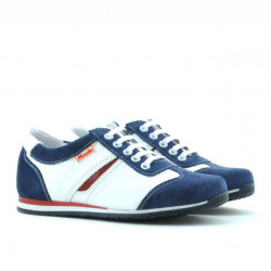 Zapatos para niños 136 índigo velur+blanco
