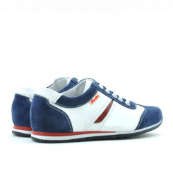 Zapatos para niños 136 índigo velur+blanco