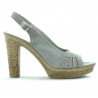 Sandalias de mujer 597 gris claro de ante