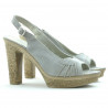 Sandalias de mujer 597 gris claro de ante