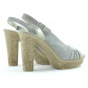 Sandalias de mujer 597 gris claro de ante