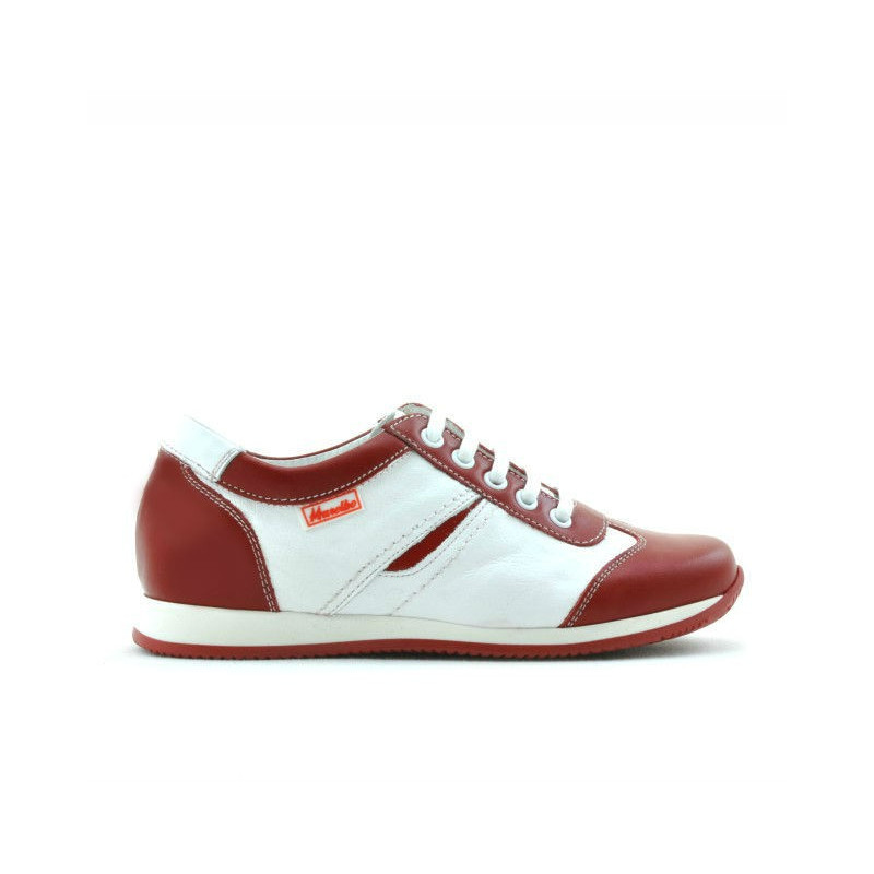 Zapatos para niños 136 rojo+blanco