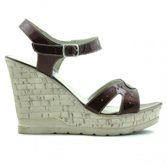 Sandalias mujer 5021 charol burdeos