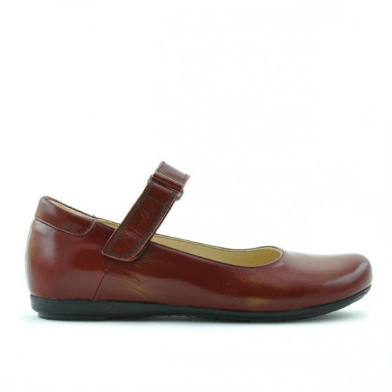 Zapatos para niños 125 charol burdeos