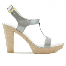 Sandalias de mujer 5018 charol plateado