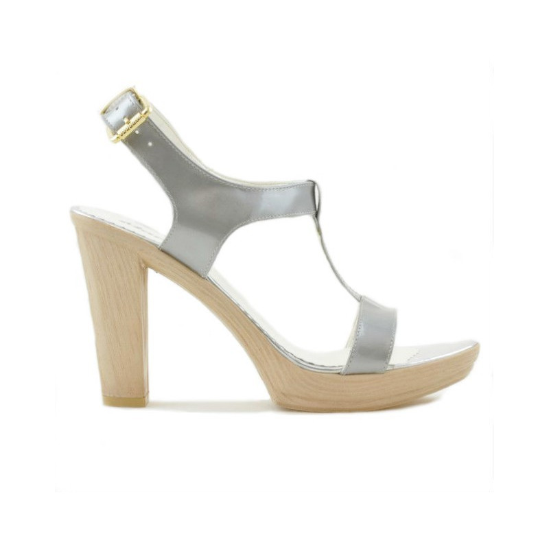 Sandalias de mujer 5018 charol plateado
