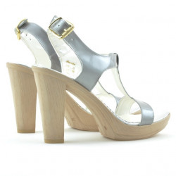 Sandalias de mujer 5018 charol plateado