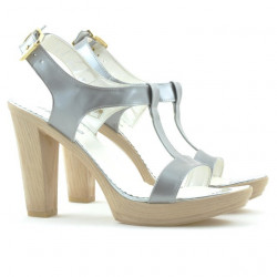 Sandalias de mujer 5018 charol plateado