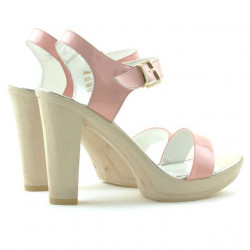 Sandalias de mujer 5022 charol rosa