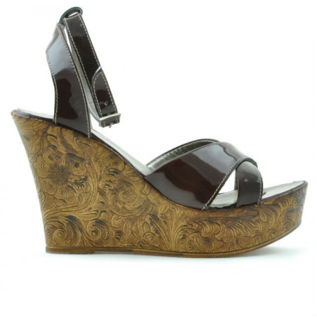 Sandalias de mujer 5017 charol burdeos