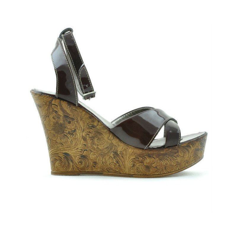 Sandalias de mujer 5017 charol burdeos