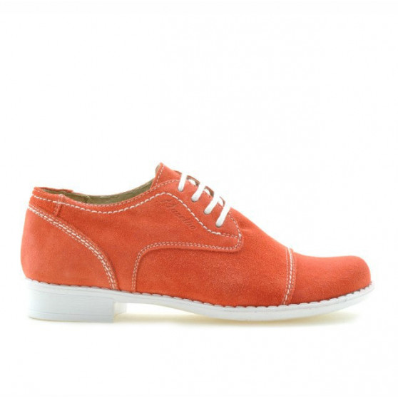 Zapatos para niños 131 rojo coral ante