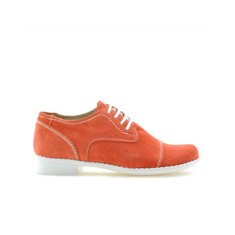 Zapatos para niños 131 rojo coral ante