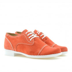 Zapatos para niños 131 rojo coral ante