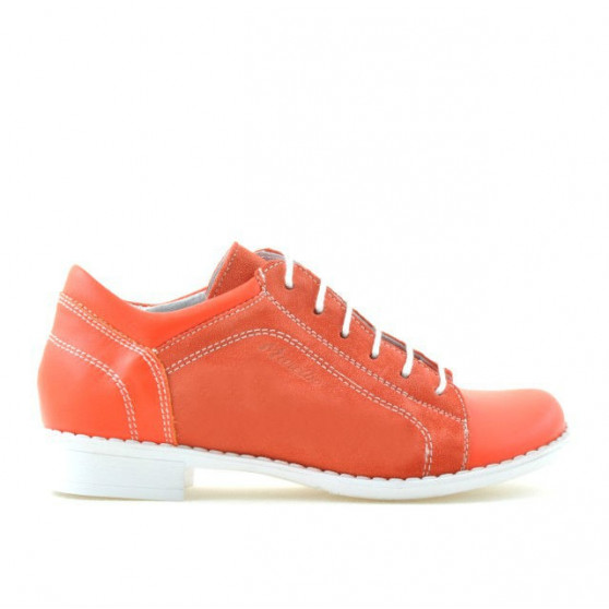 Zapatos para niños 122 rojo coral combinado