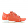 Zapatos para niños 122 rojo coral combinado