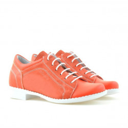 Zapatos para niños 122 rojo coral combinado