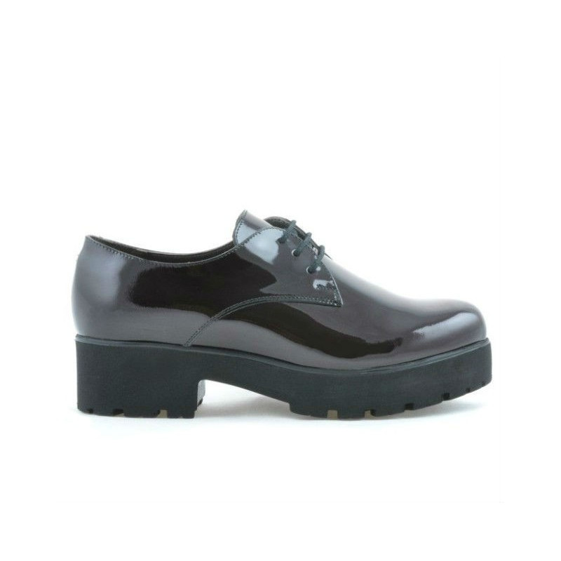Zapatos casuales de mujer 660 charol burdeos