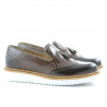 Zapatos casuales de mujer 659 charol café combinado
